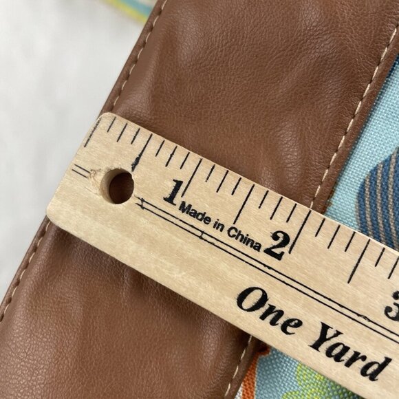 Lily Bloom Crossbody Purse Owls Medium Size Blue Brown Polyester Canvas - Picture 5 of 13